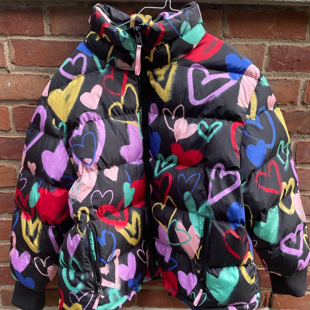 RARE Airbrushed Hearts Coat. size women’s large